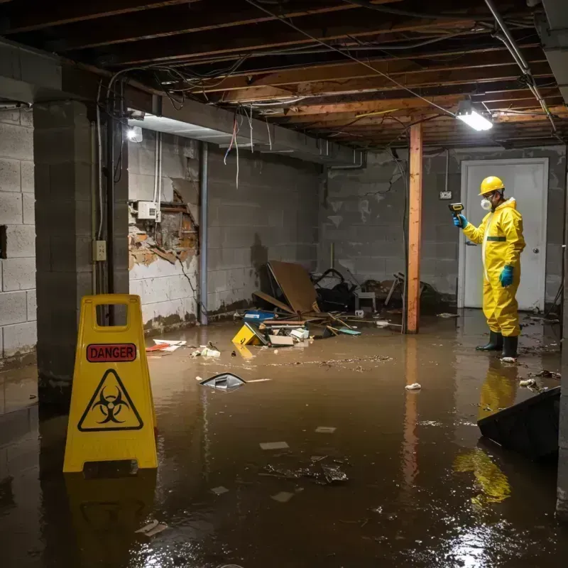 Flooded Basement Electrical Hazard in Vine Grove, KY Property